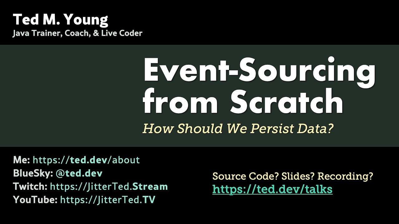 Event-Sourcing from Scratch in Java