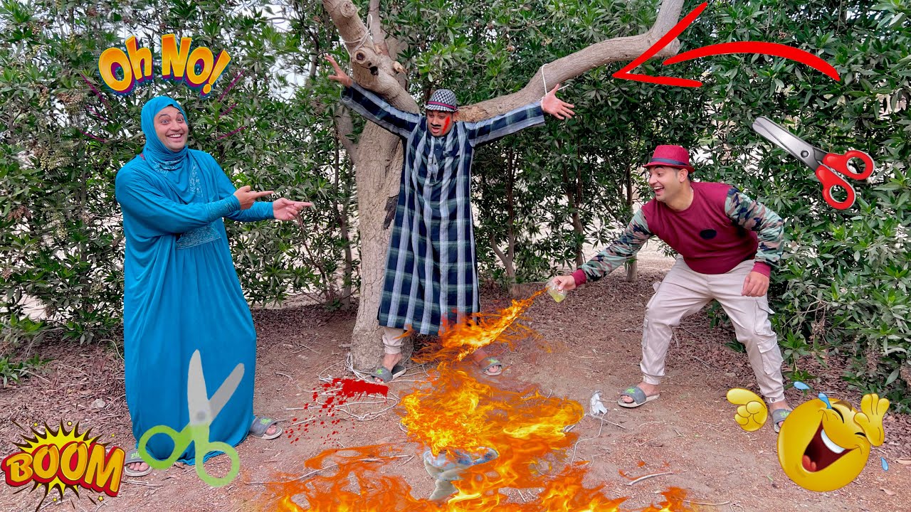 لما كشري يشتغل حلاق و ابوه سرق المحل ( ام كشري ضربت جوزها و ولعت في ) 😂 عمر الزير