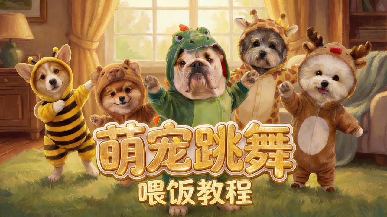 萌宠跳舞喂饭教程来啦