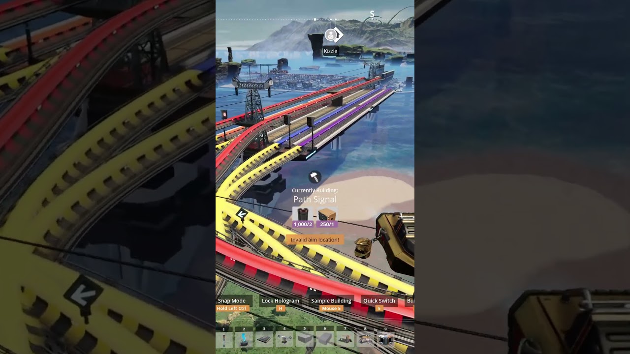 Train Path signals in Satisfactory #tipsandtricks #tutorial #train #satisfactory #building