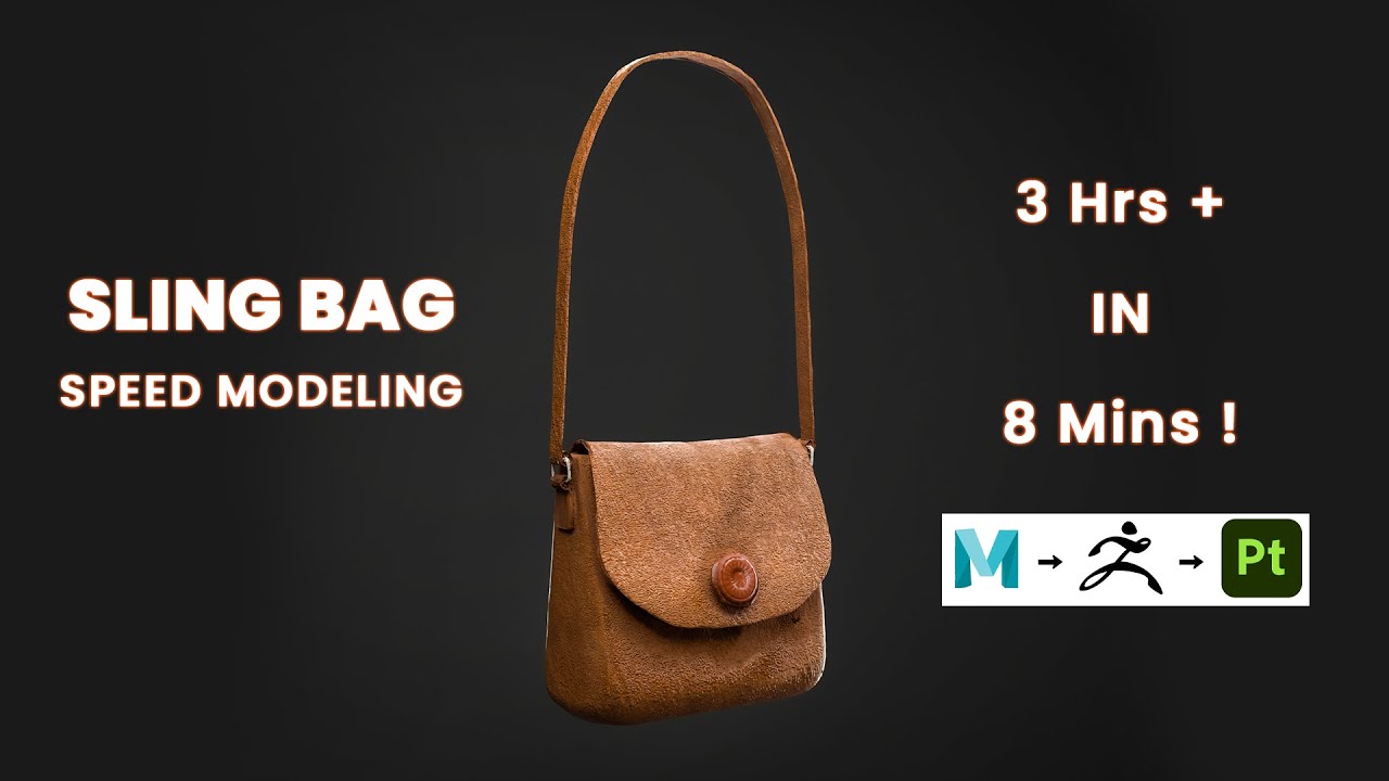 Sling bag speed modeling in MAYA - Zbrush - Substance Painter