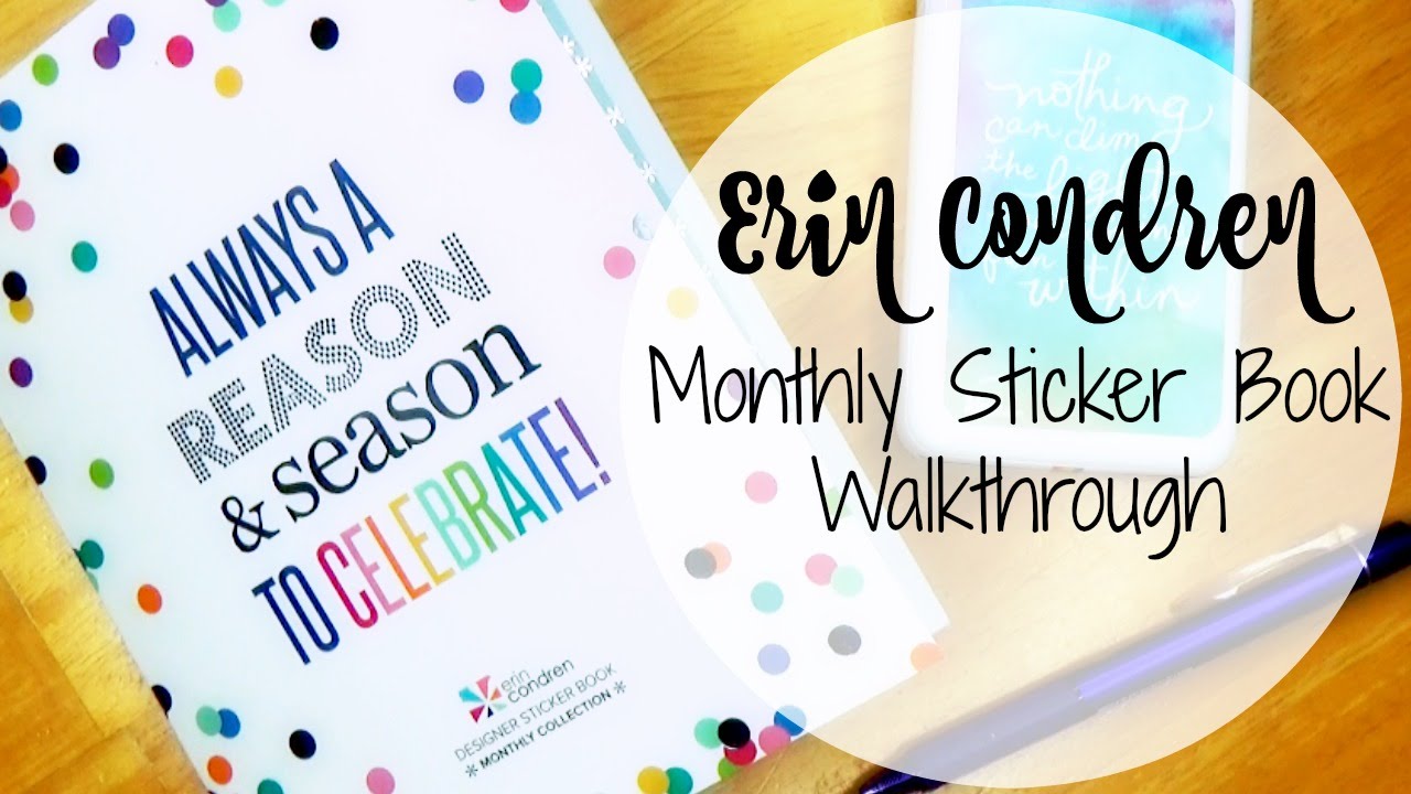 Erin Condren Monthly Sticker Book Walkthrough