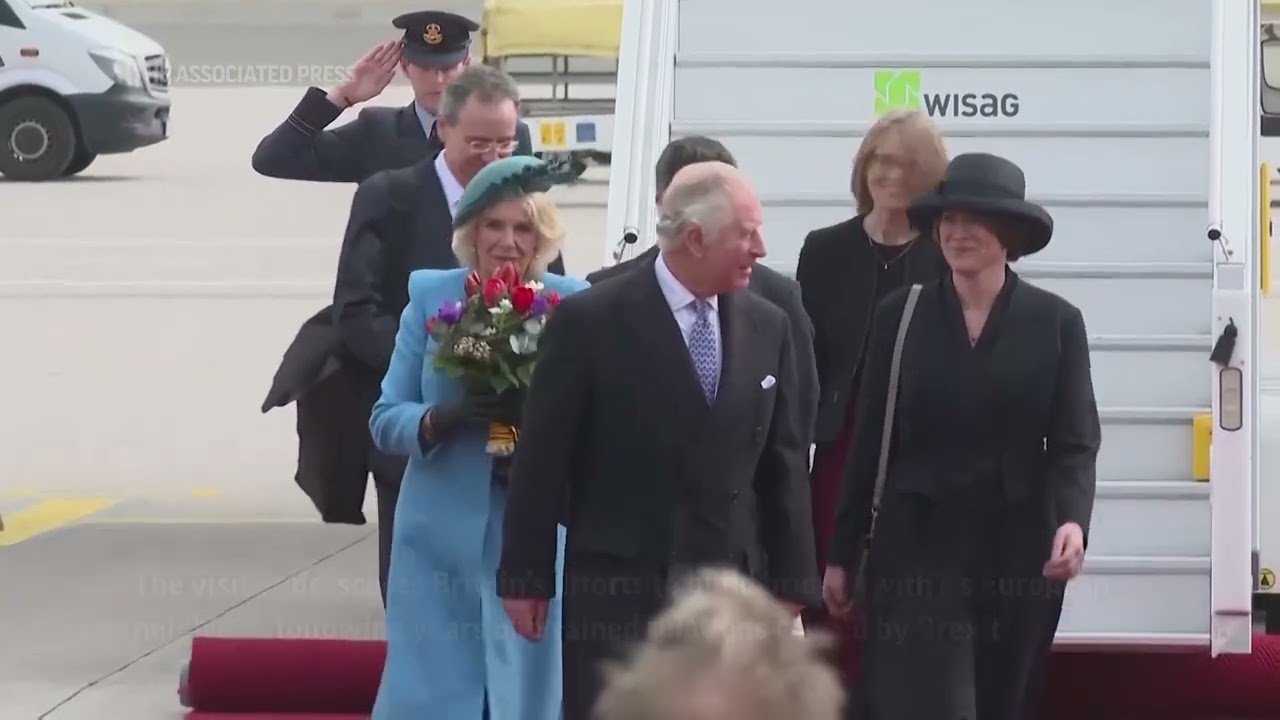 Britain's King Charles arrives in Germany