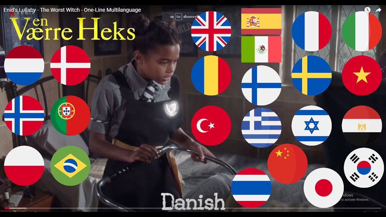 Enid's Lullaby - The Worst Witch - One-Line Multilanguage