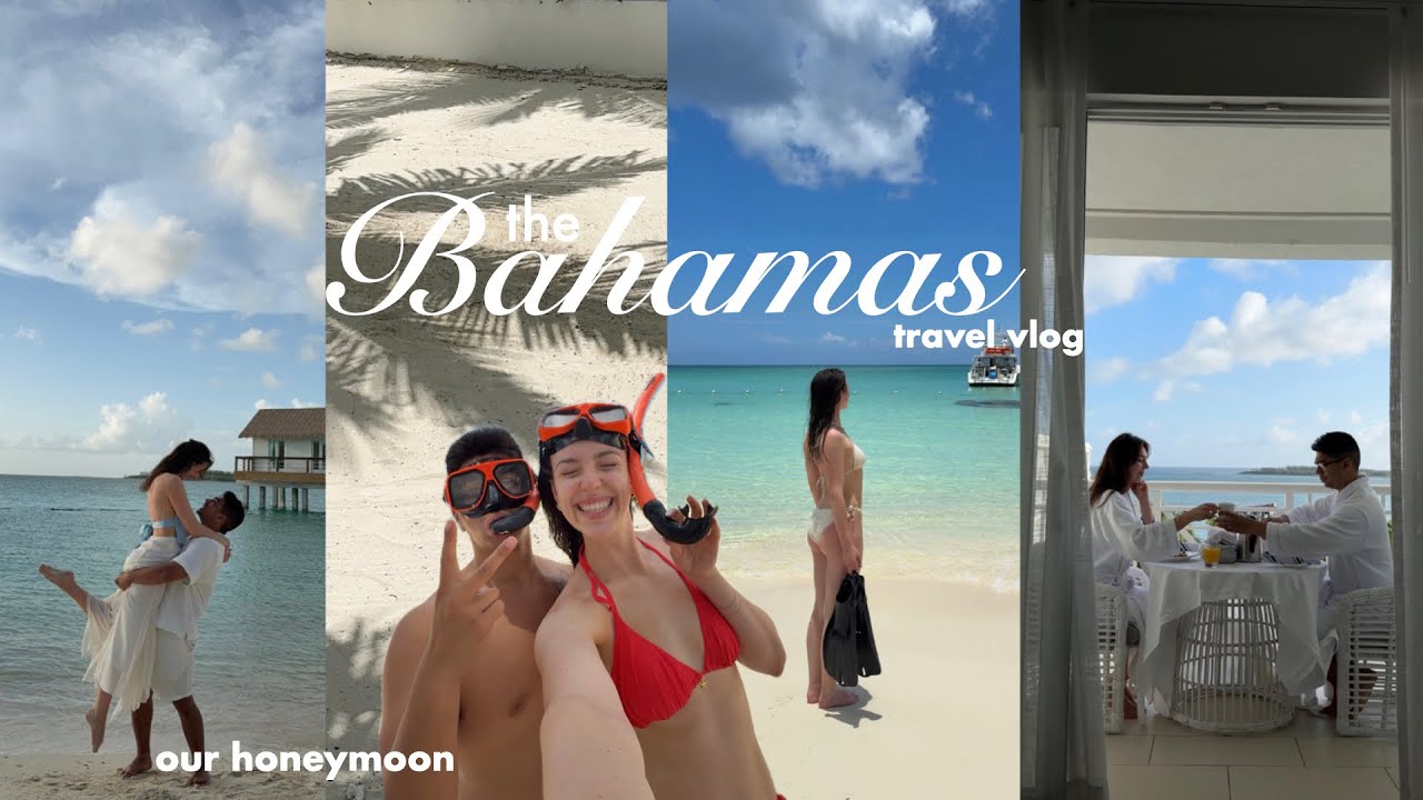BAHAMAS TRAVEL 🌴 our honeymoon, bluest water, all inclusive trip, Sandals vacation, adventuring!