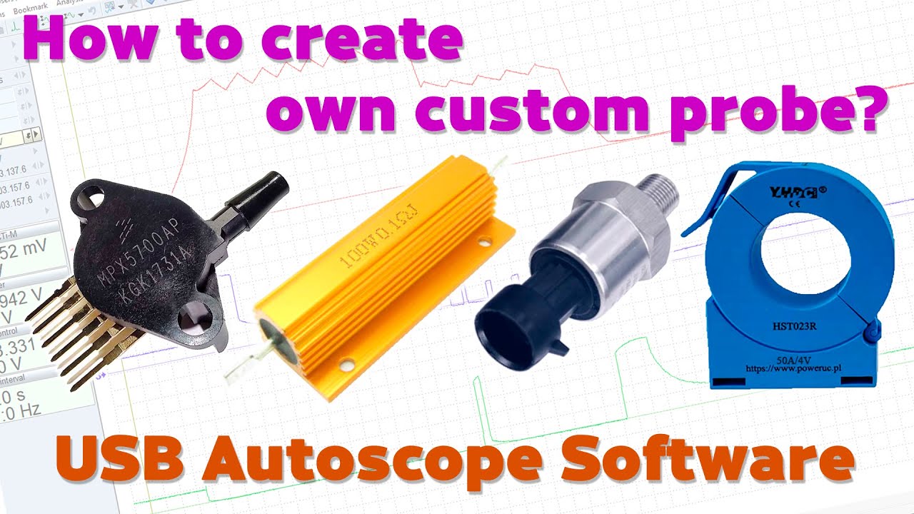 How to create settings in the USB Autoscope Software for other probes, sensors or transducers