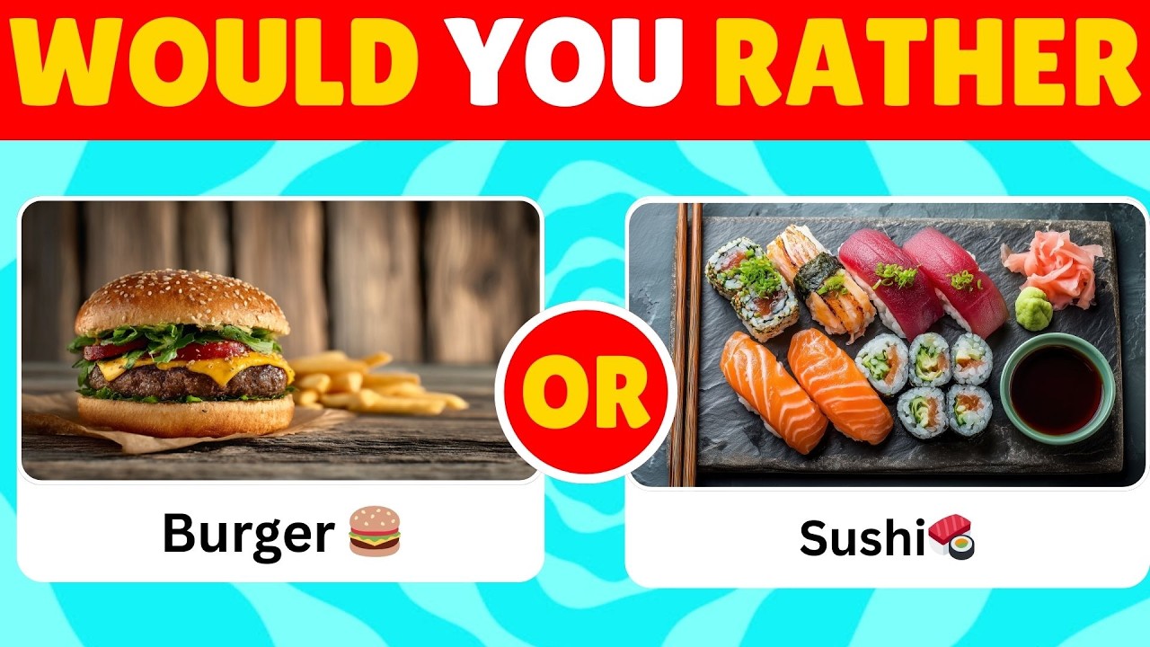 Could You Choose? 🍔🆚🍣 The Hardest Food Challenge Ever! 😱
