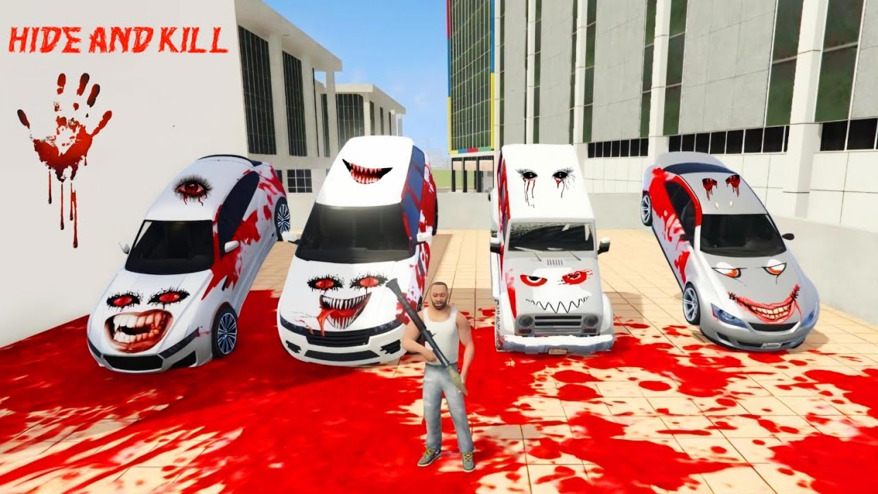 Franklin Play HIDE AND KILL With BHOOTIYA CARS in INDIAN BIKE DRIVING 3D