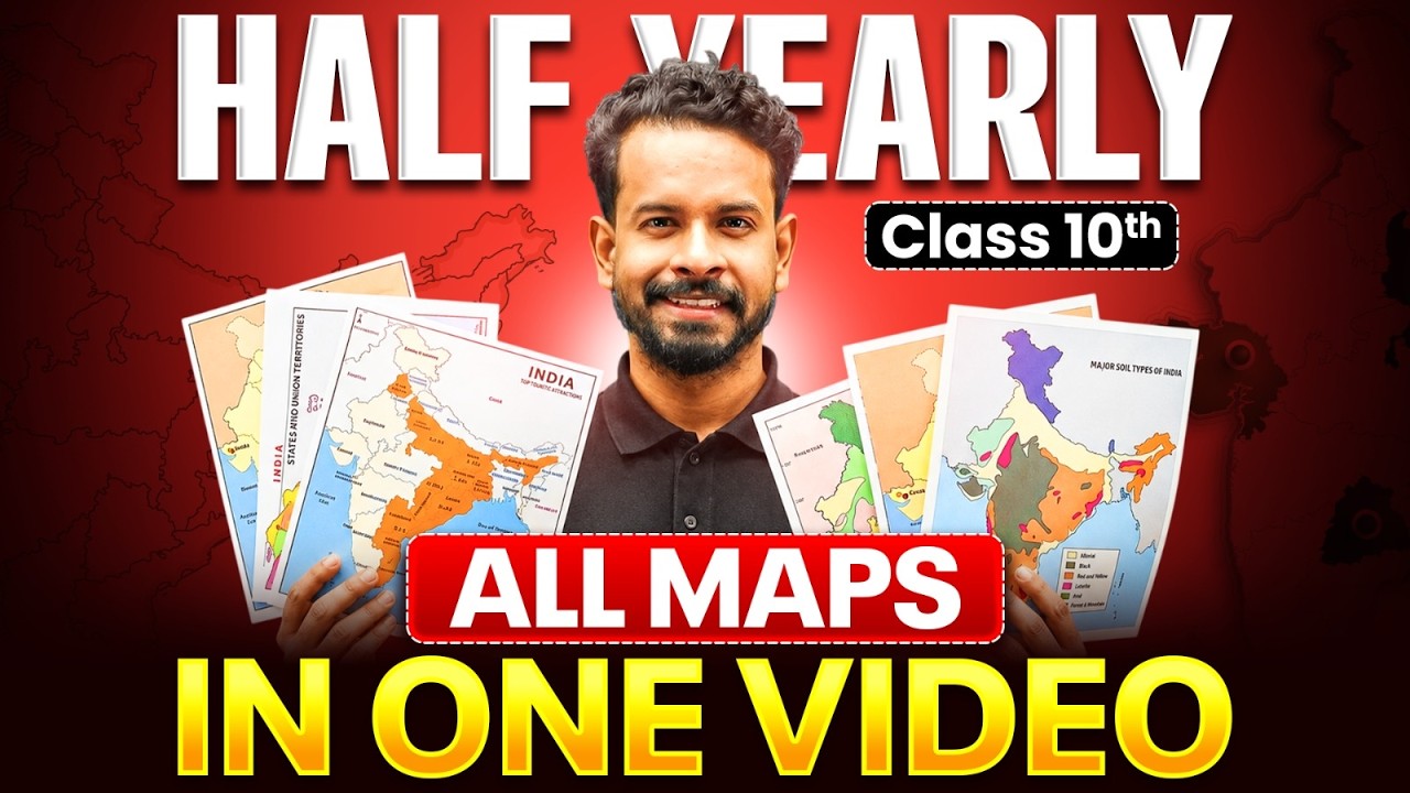 All Maps in One Video 🔥 - Class 10th SST || Class 10 Map Work || Half Yearly Exams 2026