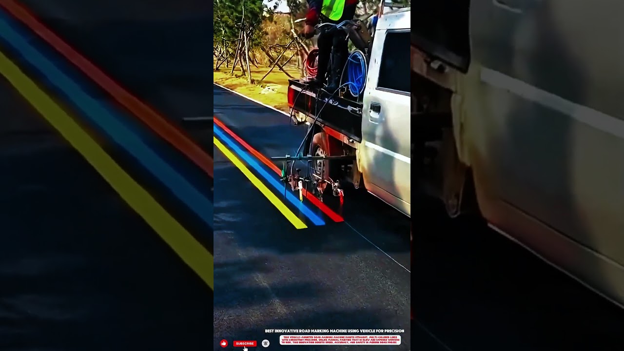 Best Innovative Road Marking Machine Using Vehicle for Precision