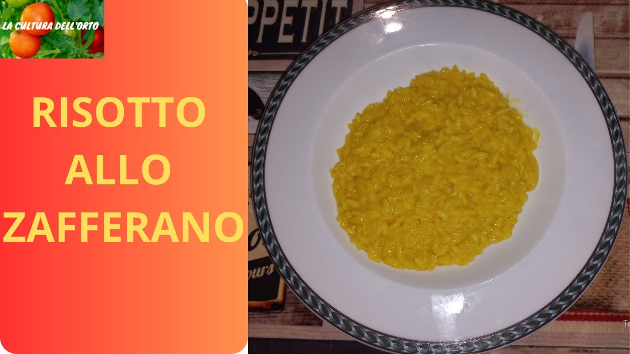 Risotto allo zafferano. Il risotto di Elisa. Ricetta vegetariana.