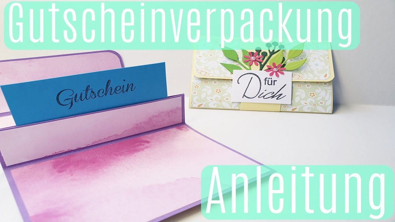 Gutscheinverpackung ✿ Geschenkidee ✿ Basteln mit Papier ✿ Anleitung ✿ Adventskalender Idee