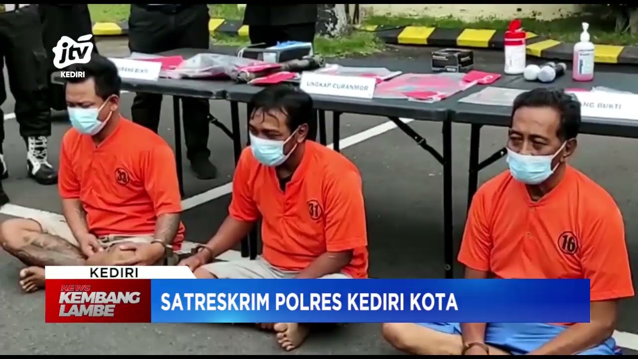 KEDIRI - SATRESKRIM POLRES Kediri Kota Tangkap Komplotan Pencurian Mobil