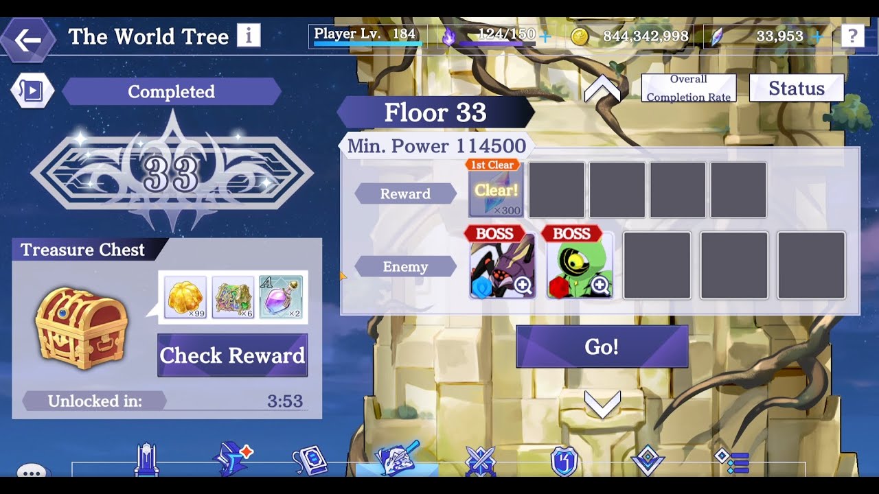 World Tree Floor 33 complete. Eminence in Shadow RPG