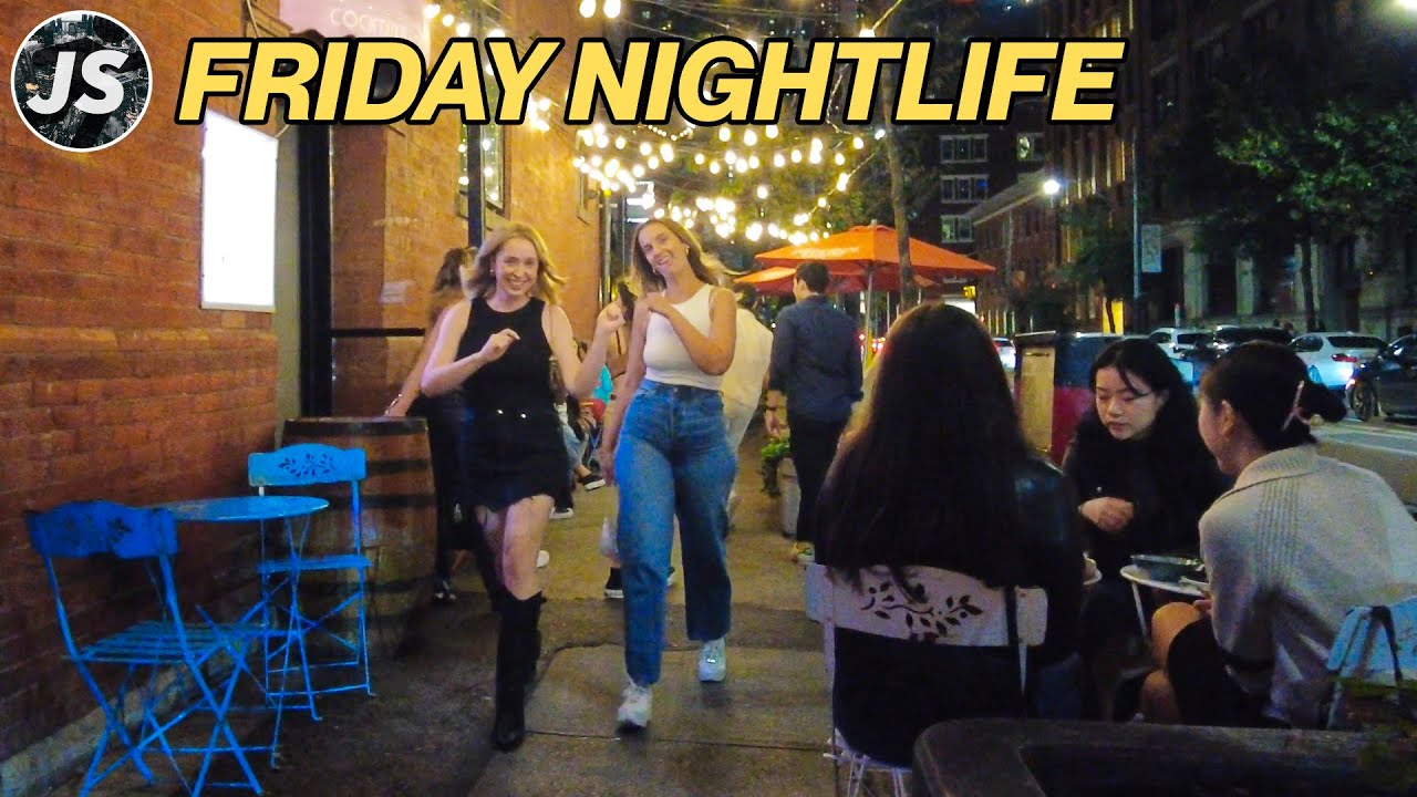 Friday Nightlife around King & Queen | Downtown Toronto Walk