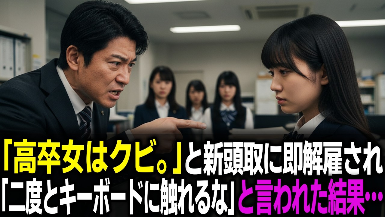 高卒女はクビ。女性の正体を知らない新しい頭取。 「わかりました」職場から姿を消した結果…