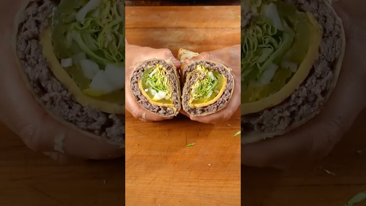 Smashed Big Mac BURRITO  #cooking #burrito