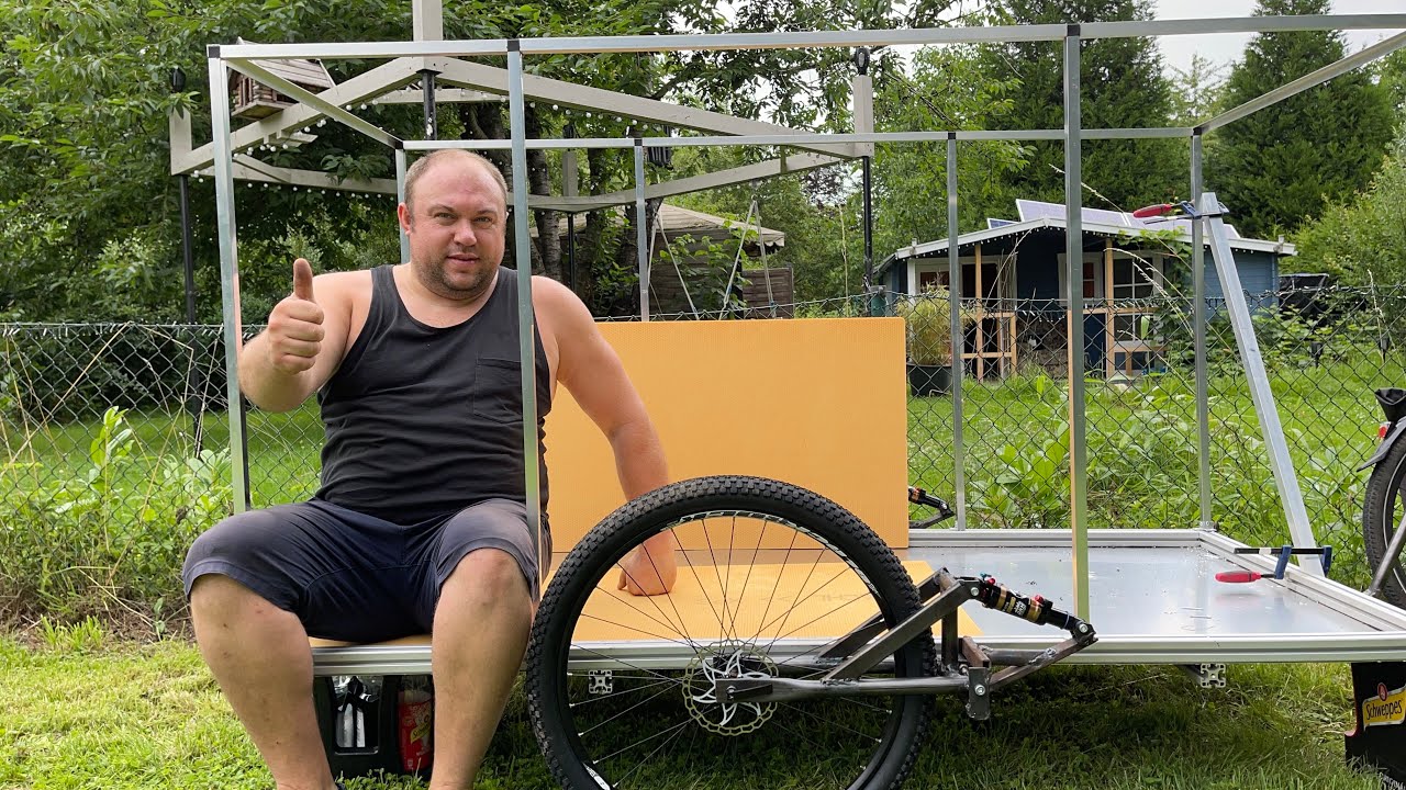 Fahrrad Wohnwagen Prometheus Teil 3 Aluminium Boden anschließend Testfahrt