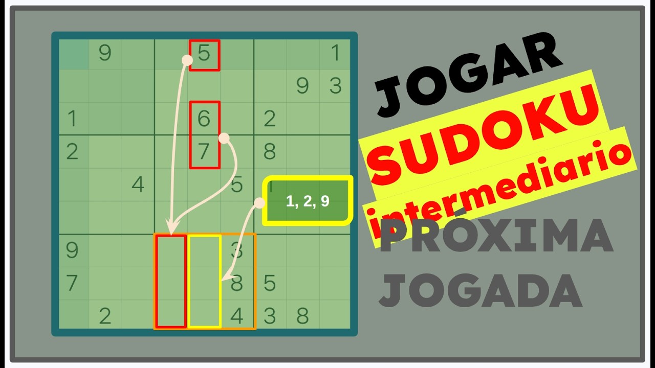 VEJA  COMO JOGAR UM SUDOKU INTERMEDIÁRIO SEM PRECISAR FAZER ANOTAÇÕES  TENHA UM OLHAR APURADO E UM R