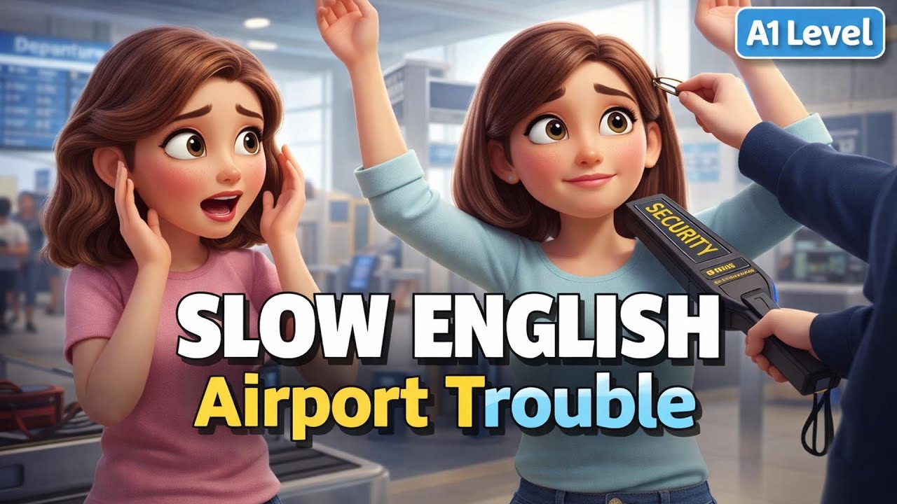 Airport Trouble ✈️ | Easy English Listening Story (A2 Level)