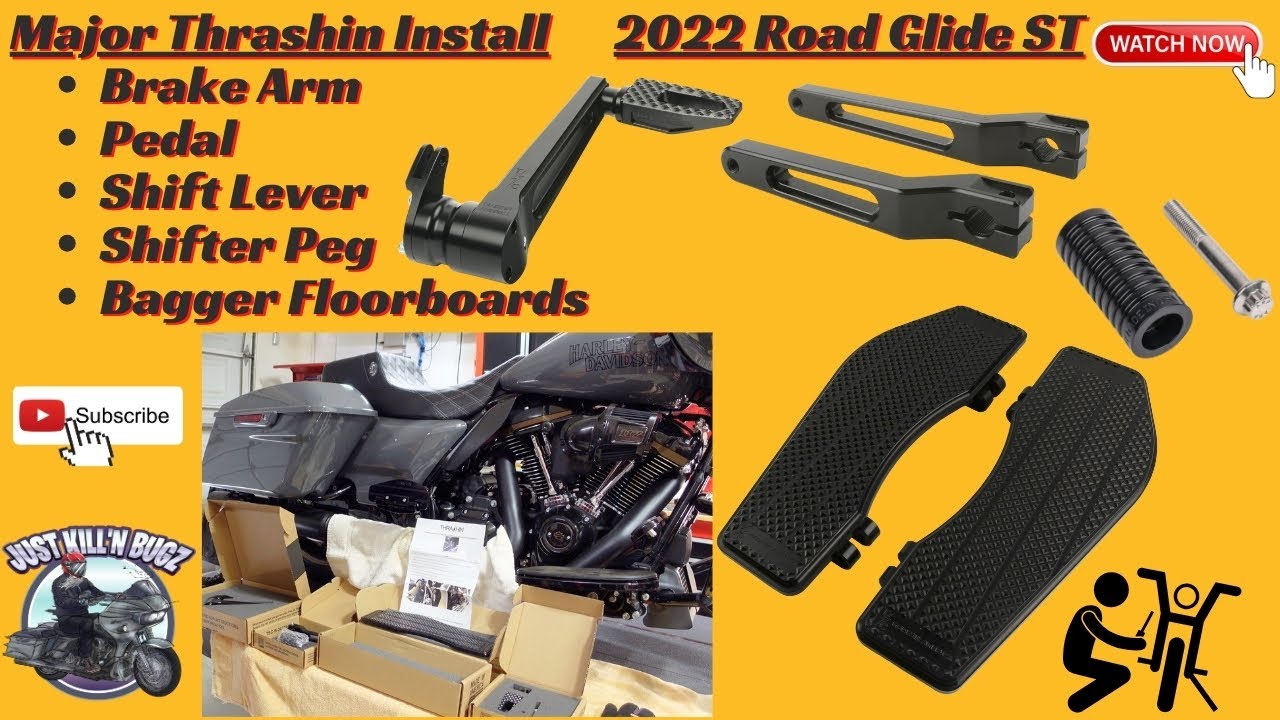 2022 Road Glide ST Upgrade - Thrashin Brake Arm, Pedal, Shift Lever and Bagger Floorboards Install