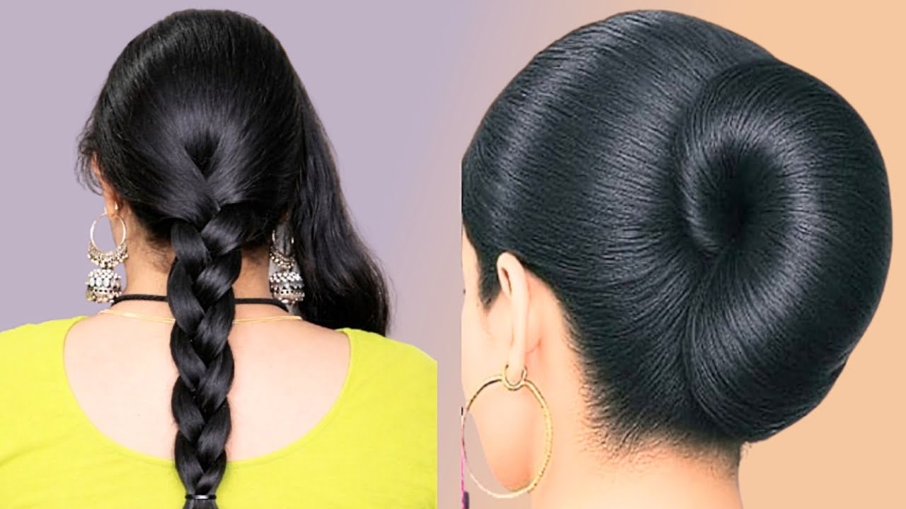 Simple & Easy  Hairstyle For Office F Thin Medium Hair With Saree done by @MonikaStyle2hairstyle 