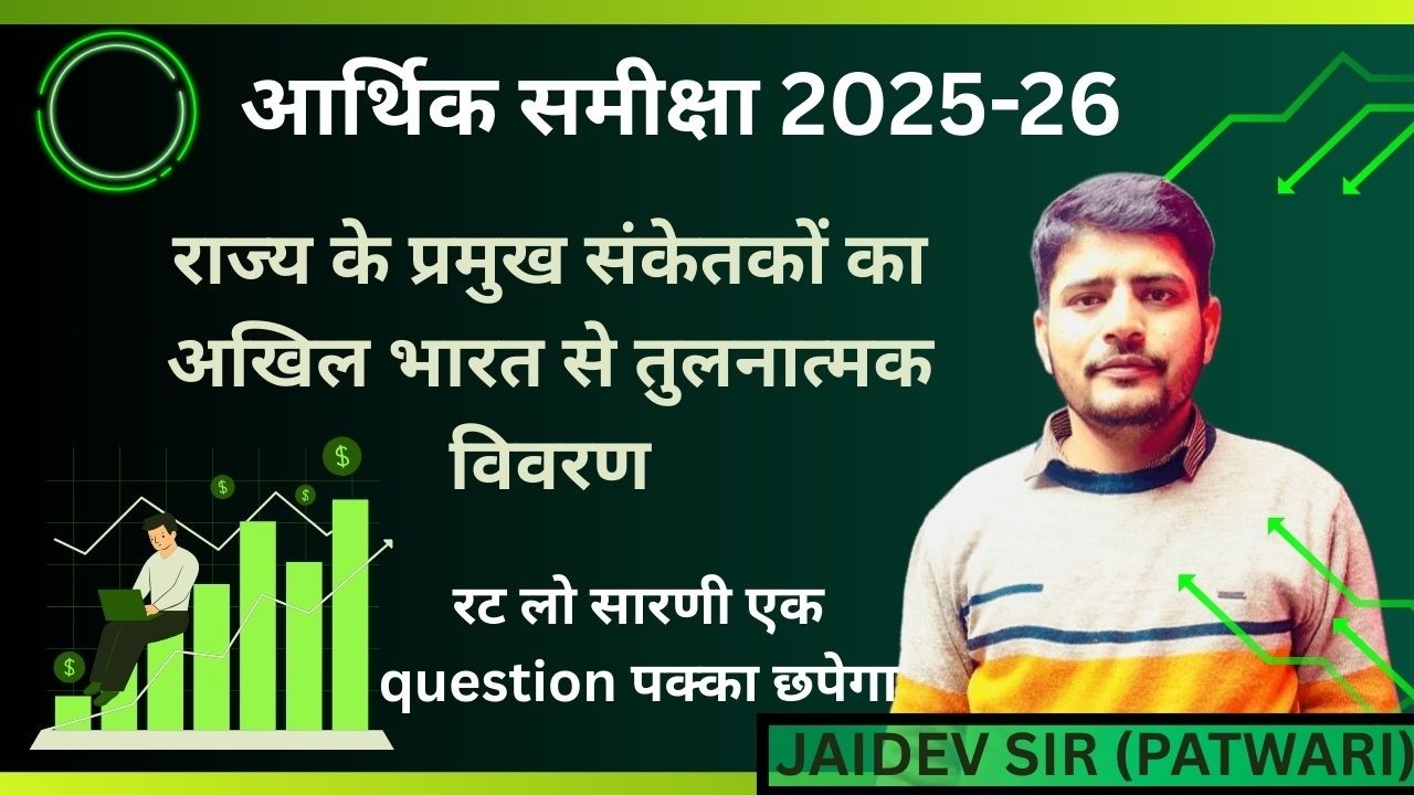 Rajasthan Economic Survey 2025-26 |प्रमुख आँकडे IBY JAIDEV SIR