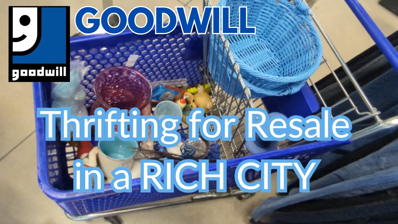 THRIFTING FOR RESALE IN A RICH CITY!  Goodwill Thrift with Me! A LARGE THRIFT HAUL!
