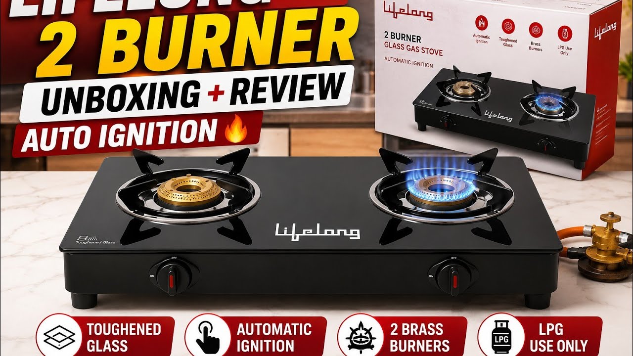 Lifelong LLGS912 | Auto Ignition High Efficiency 2 Burner Gas Stove Review