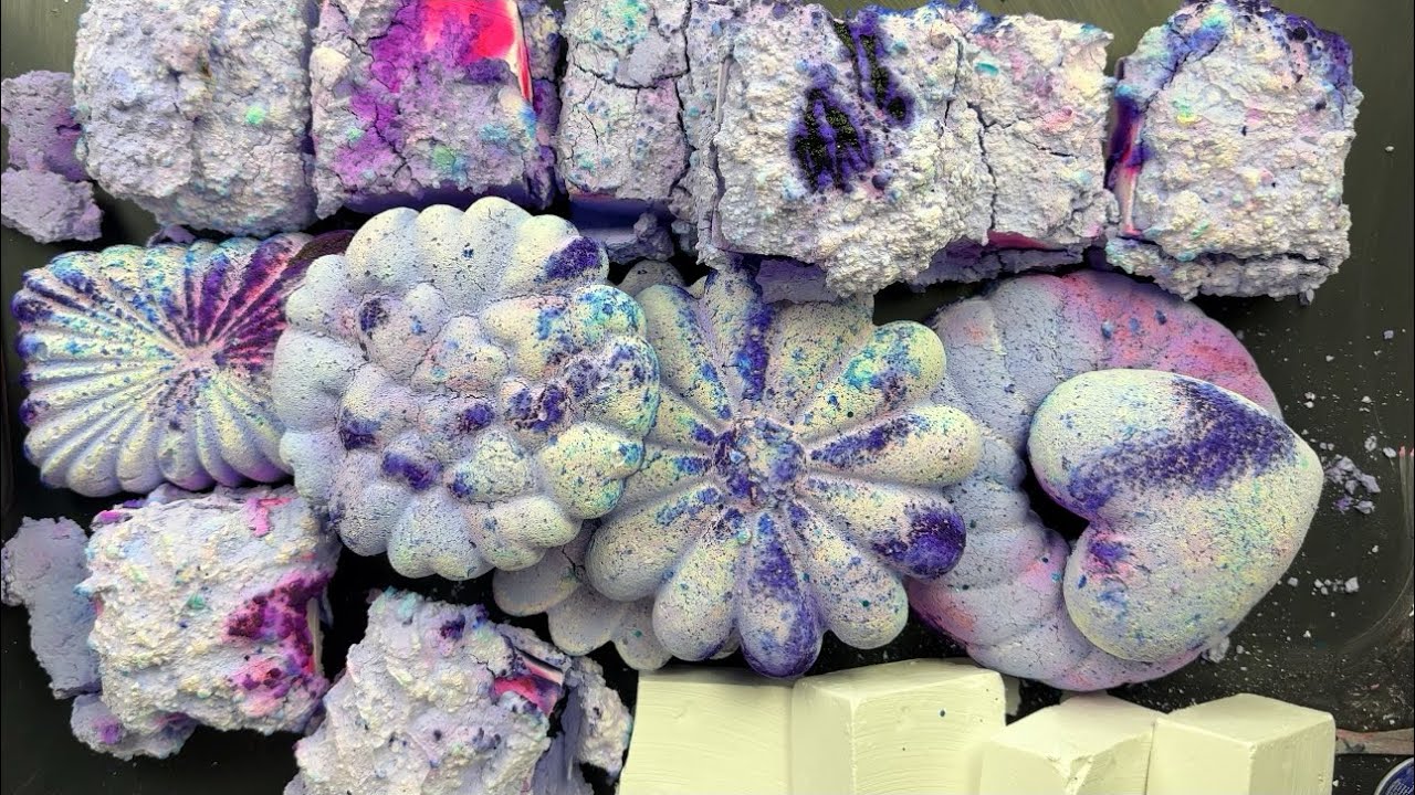 Marbled lilac results from leftover dyes crush😍