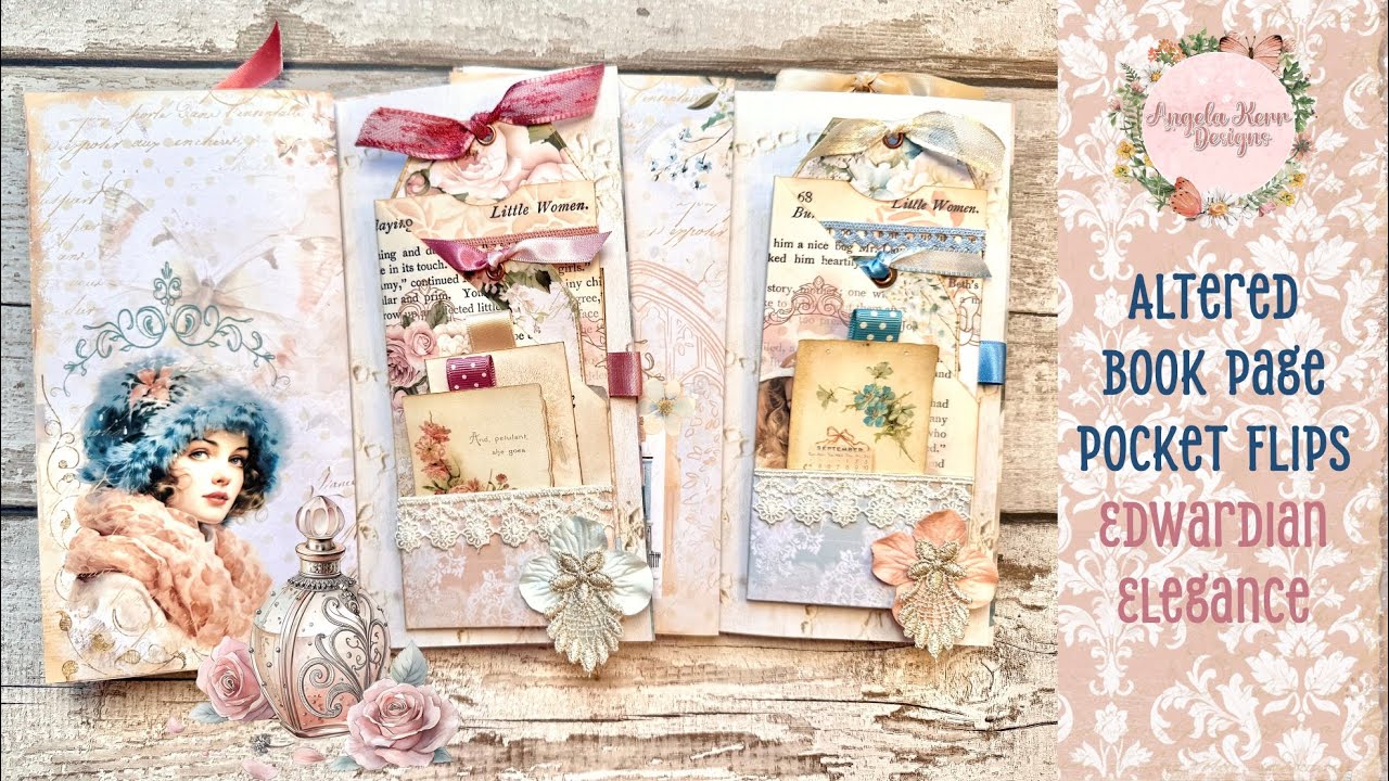 You MUST Try this Altered Book Page Pocket Flip Out!
