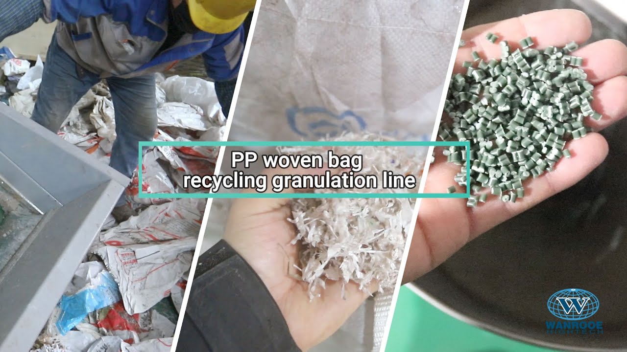 Eco-Friendly Recycling Line:Transforming waste PP Woven Bags via Cleaning, Crushing, and Granulation
