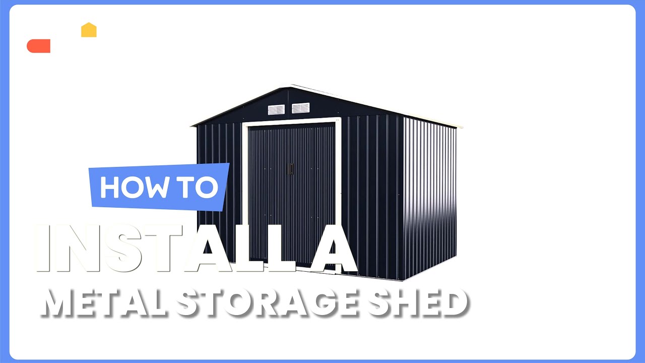 How to Install the 9 x 6 Feet Metal Storage Shed for Garden and Tools | GT3732+ #costway #howto