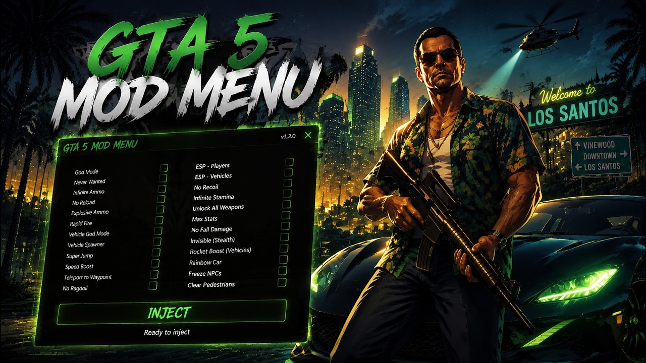 GTA 5 Mod Menu 2026 / Free Kiddions Cheat, Money Hack & Online Mods [PC]