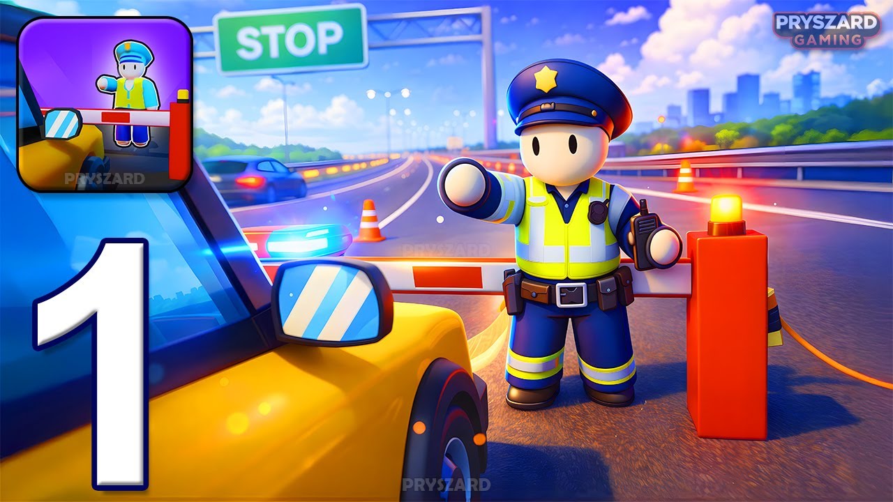 Highway Officer - Gameplay Walkthrough Part 1 - Patrol The Toll As A Policeman (iOS, Android)
