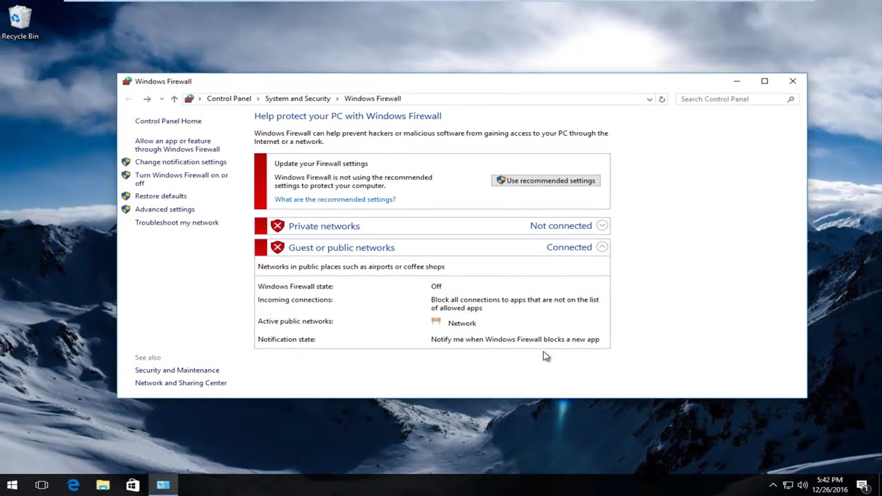 How To Turn On/Off Windows Firewall In Windows 10