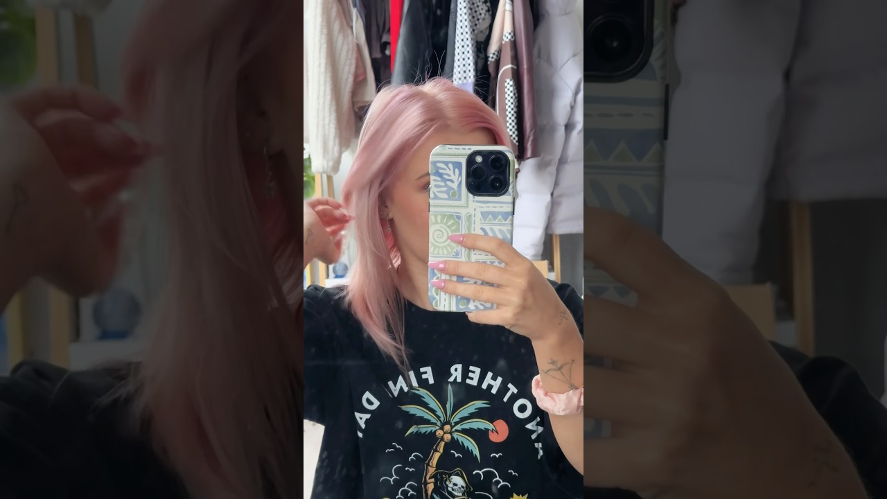 dying my hair pastel pink #diy #hairstyle