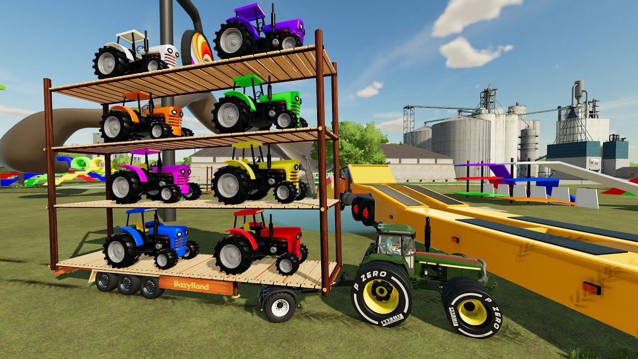 Tractors in Prison and New Four-Story Transport Trailer - New Objects and Tractors in Farming 22