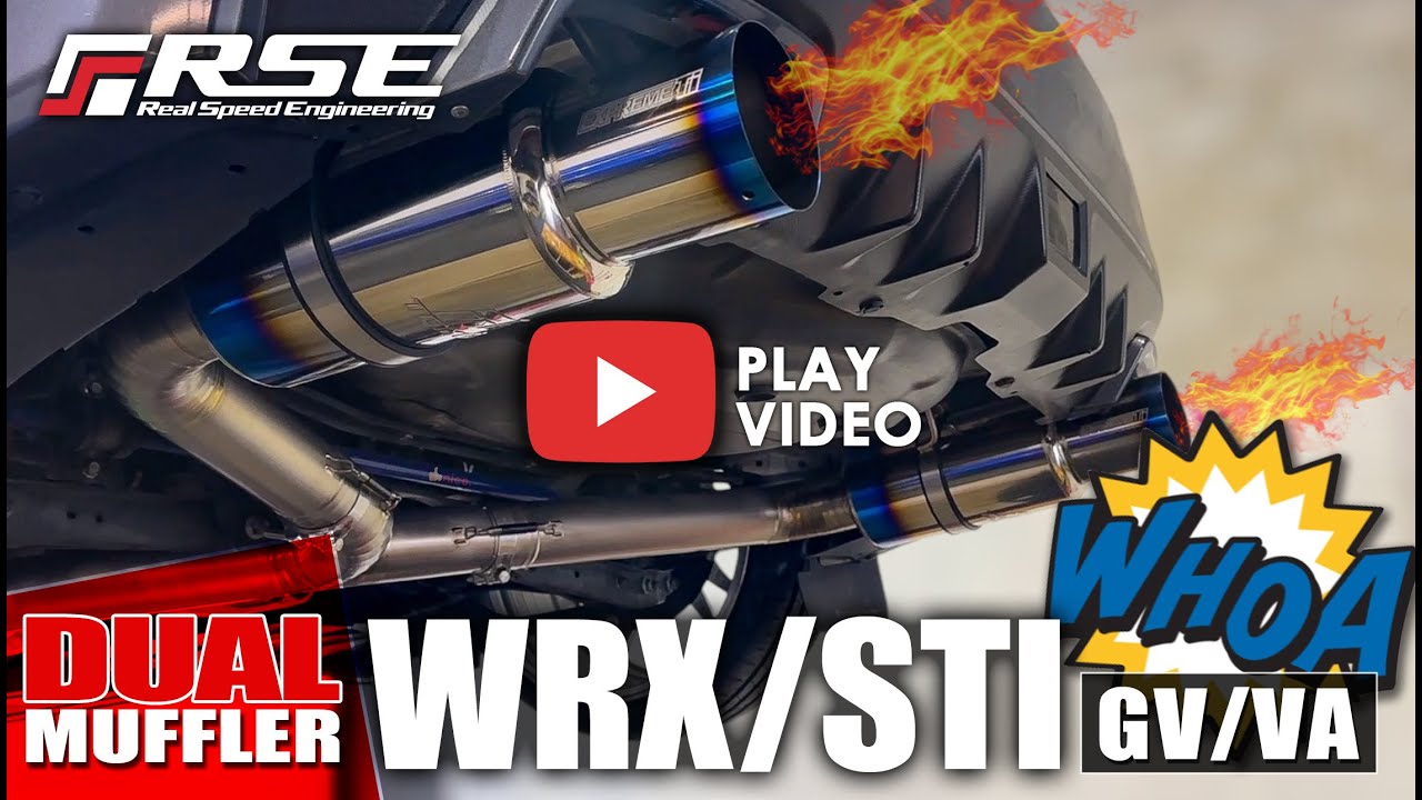 スバル WRX/STI --GV/VA --- R.S.E./TOMEIUSA フルチタン超軽量 デュアルマフラー --- Filmed by インポート イメージ レーシング  (USAフロリダ州)