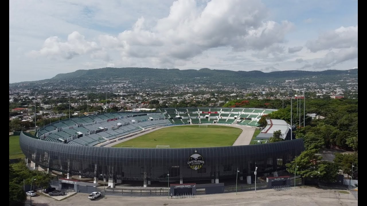 Estadio de los jaguares de Chiapas o Cafetaleros ¿cómo está junio 2021? Vista dron HD