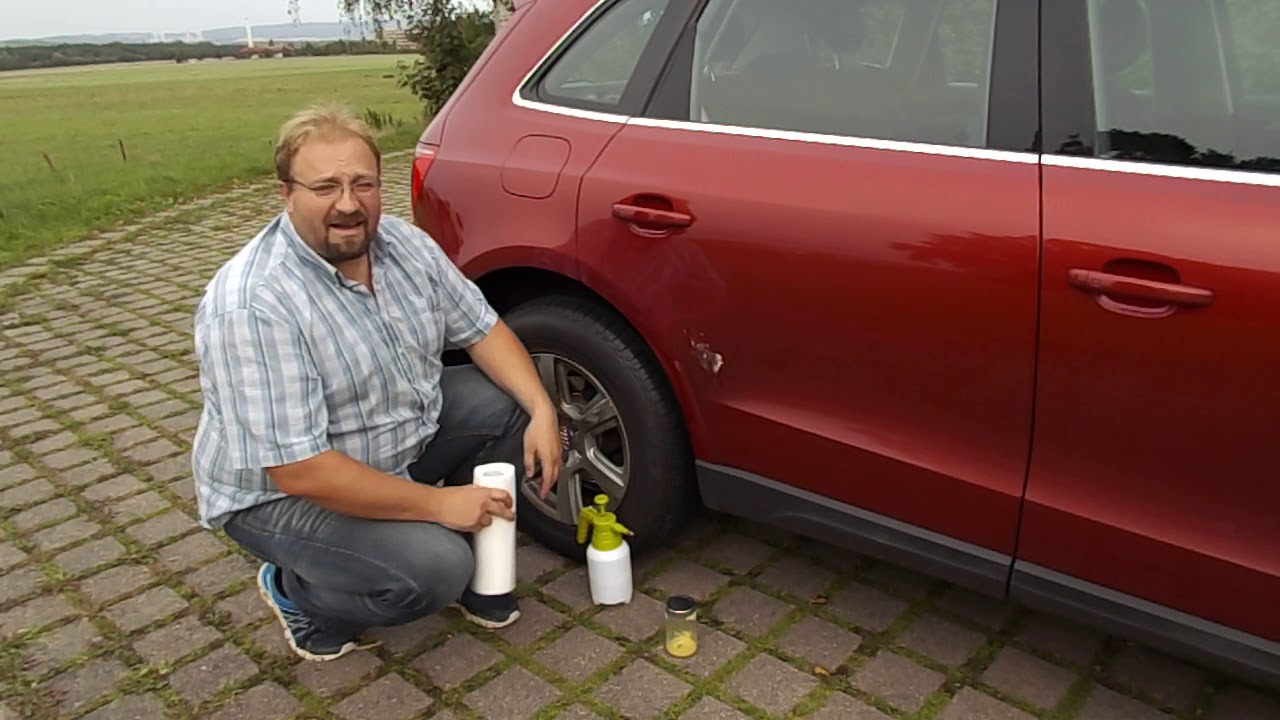 Bitumen- und Teerflecken vom Autolack und Kunstoffteilen entfernen - einfach auch ohne Teerentferner