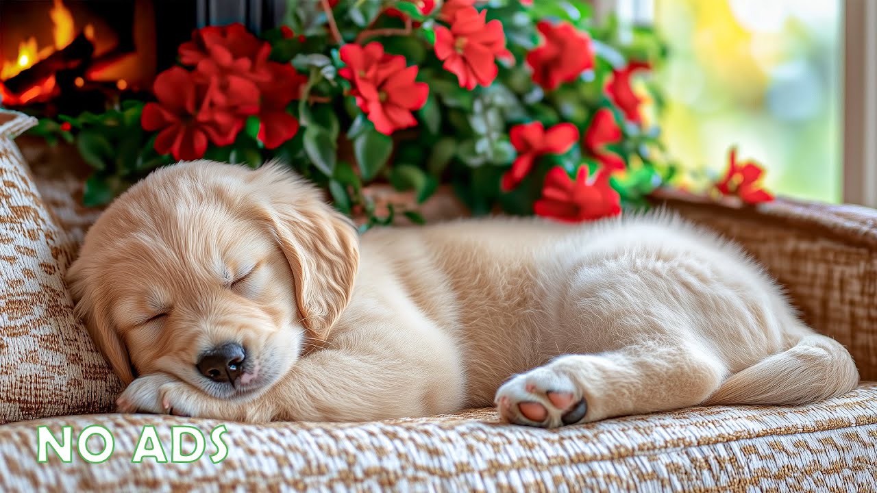 12 часов музыки для глубокого сна собак 🐶🌸 против тревоги разлуки 🎶 Щенок спит спокойно 💤Без рекламы