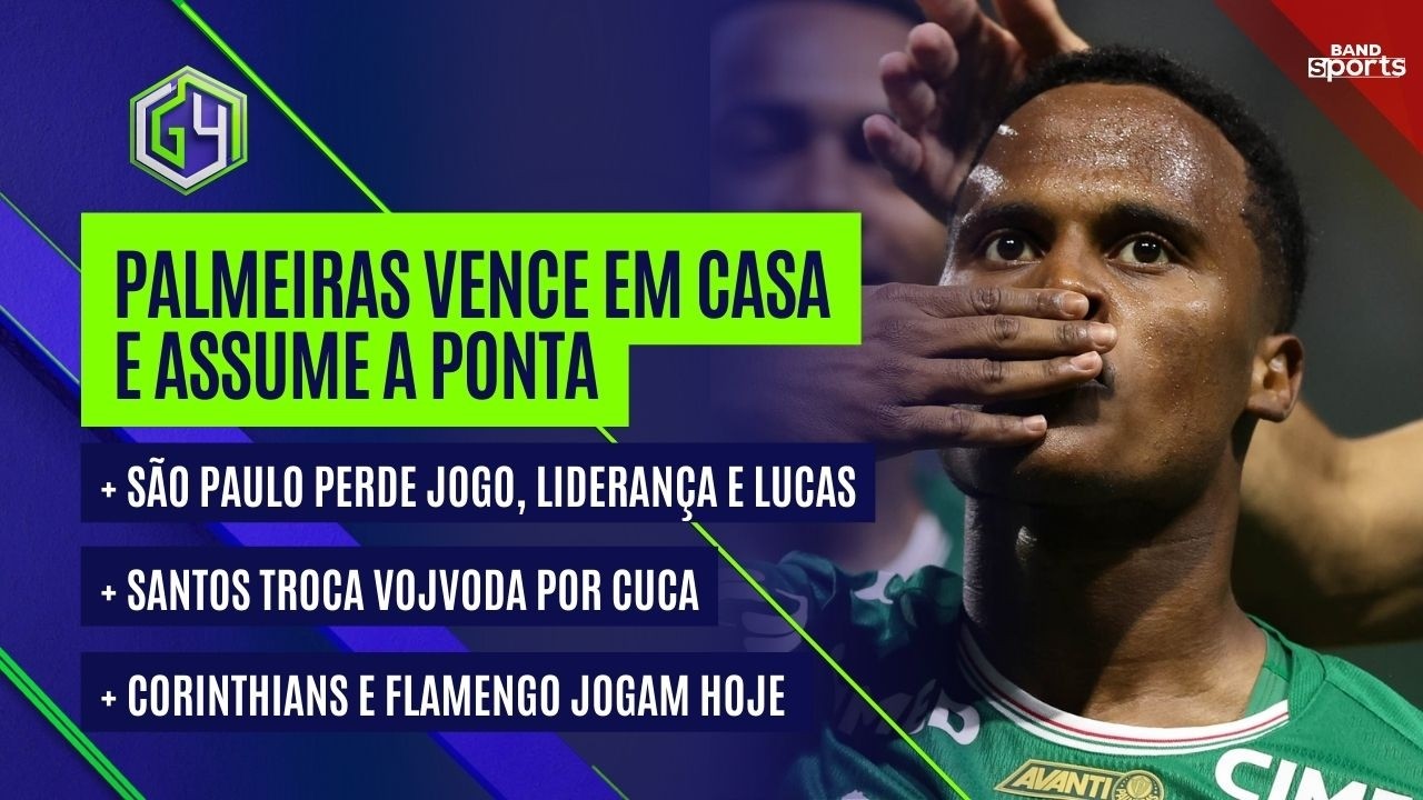 PALMEIRAS VENCE E ASSUME LIDERANÇA; SÃO PAULO PERDE JOGO E LUCAS; SANTOS ANUNCIA CUCA | G4