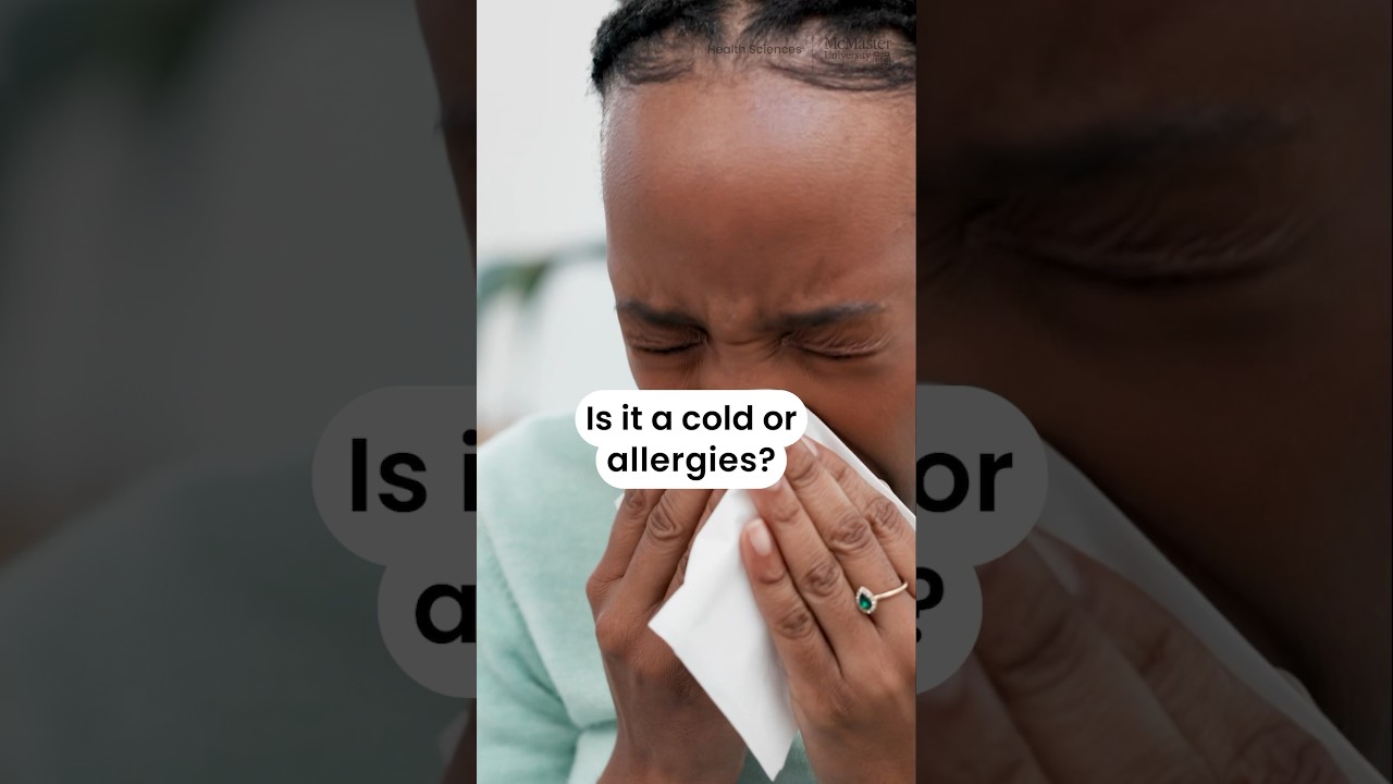 Is it a cold or just allergies? #allergies #cold #machealthsci #shorts