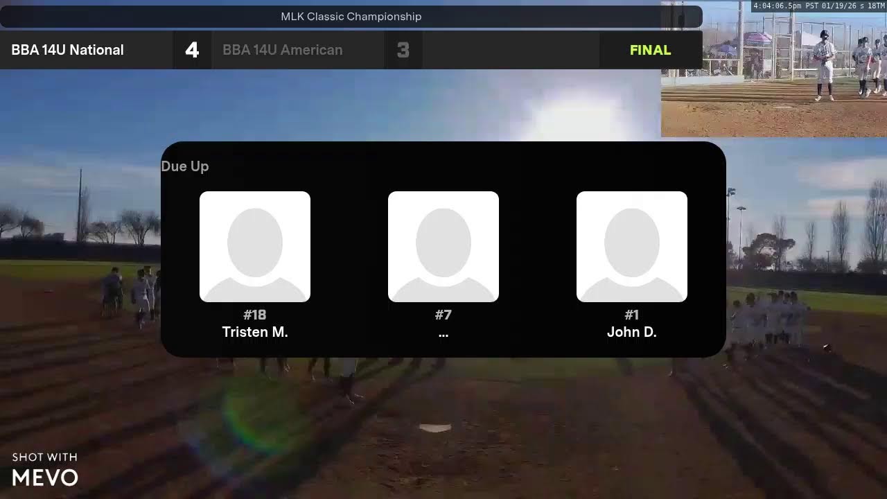 BBA 14U National vs. Bakersfield Bulldogs (2026.01.19)