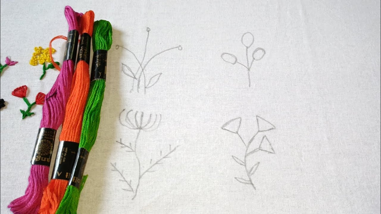 😍Small Flowers Embroidery Design 🌺 | Flower Embroidery | Made By Sunita |