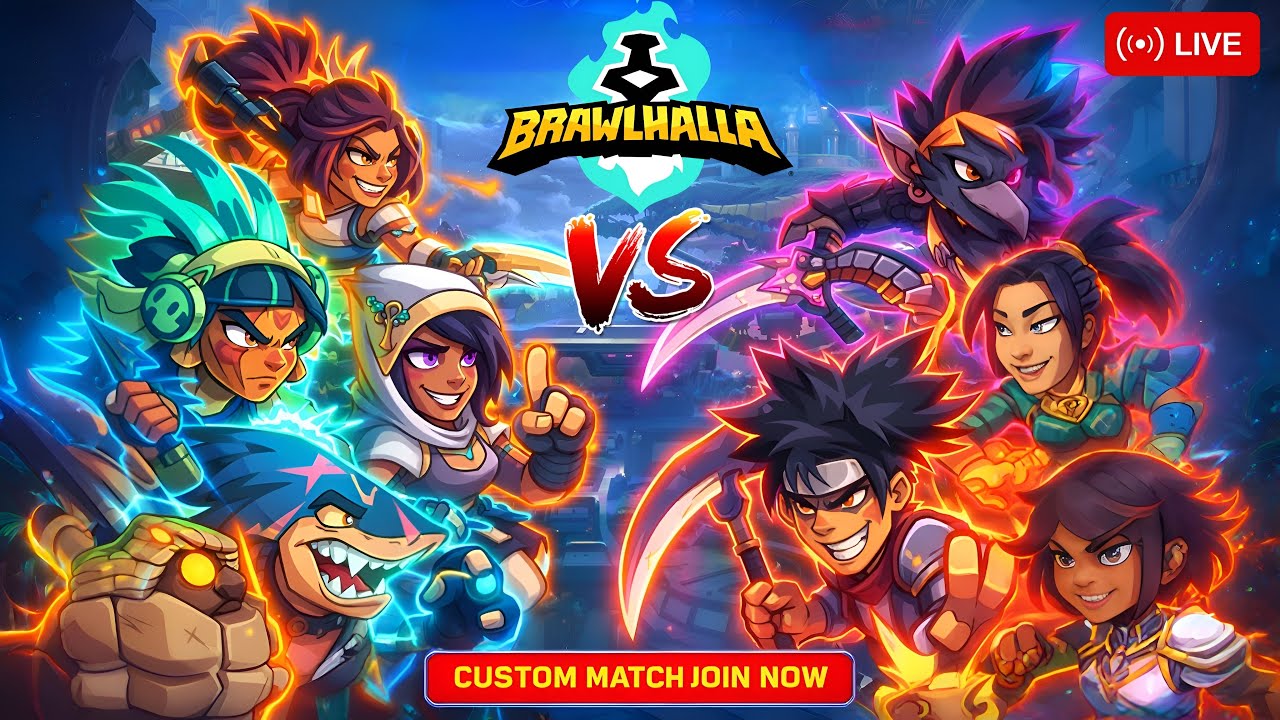 Brawlhalla LIVE 🔴 | Custom Match Tamil  | 4v4 Fun & Clutch Moments | Tamil Gaming