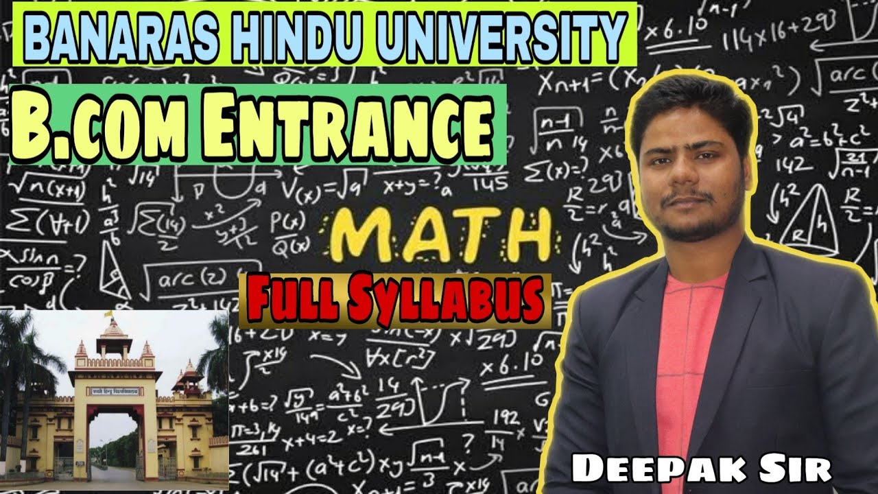 Mathematics Full Syllabus | For BHU B.com Entrance || Commerce Nation