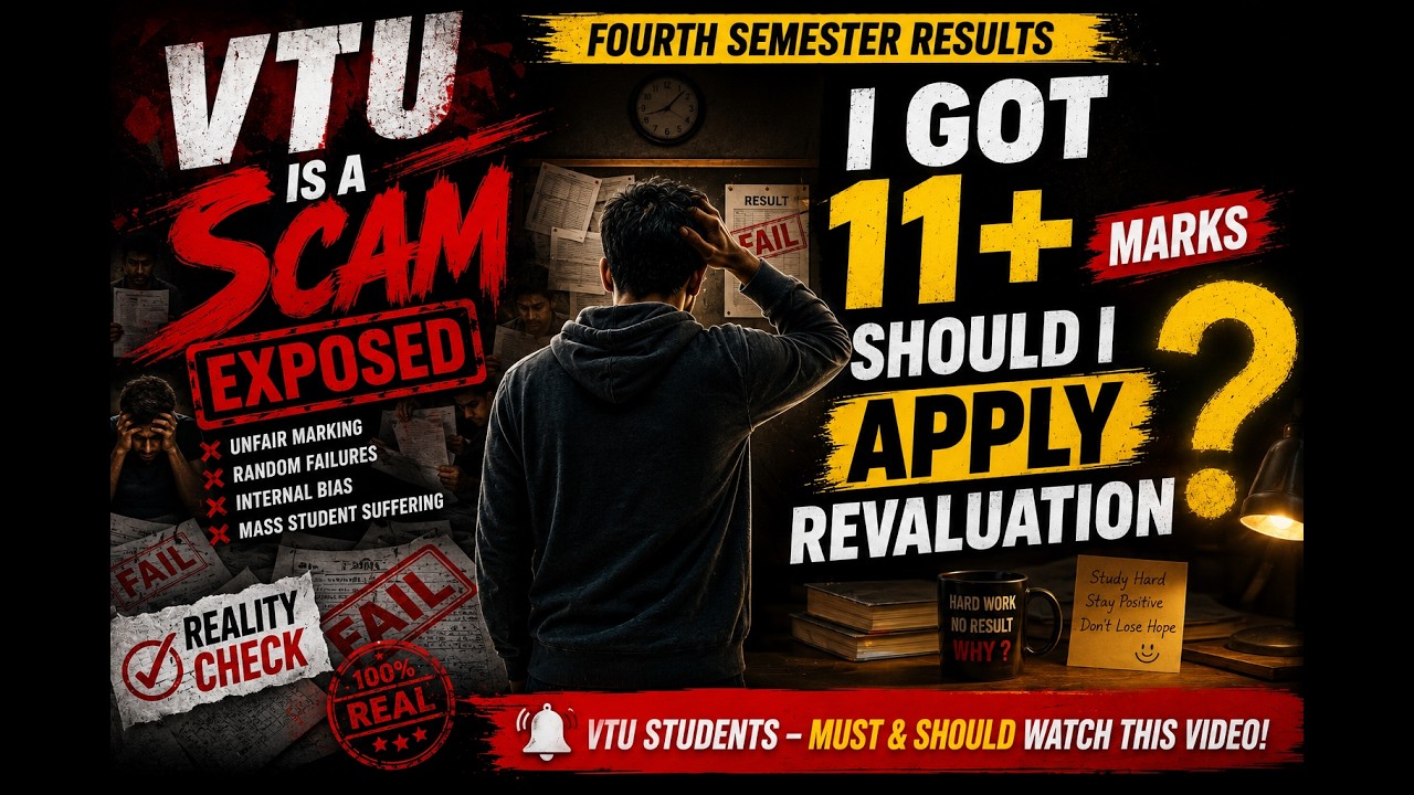 🔥VTU 4th Semester Results |Should You Apply for Revaluation? 🤯 | Why Are Students Getting Low Marks?