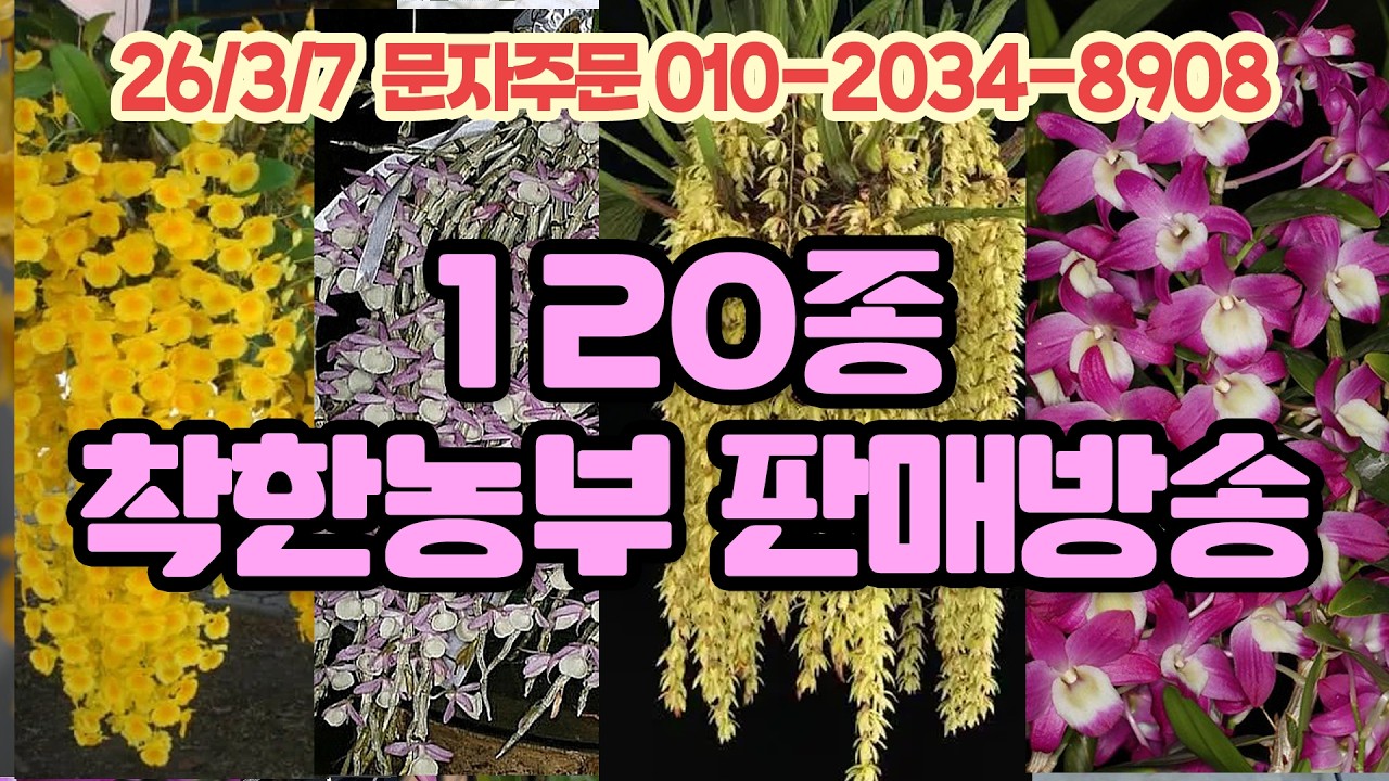 3월 7일 착한농부 판매방송 120종 신품종 판매